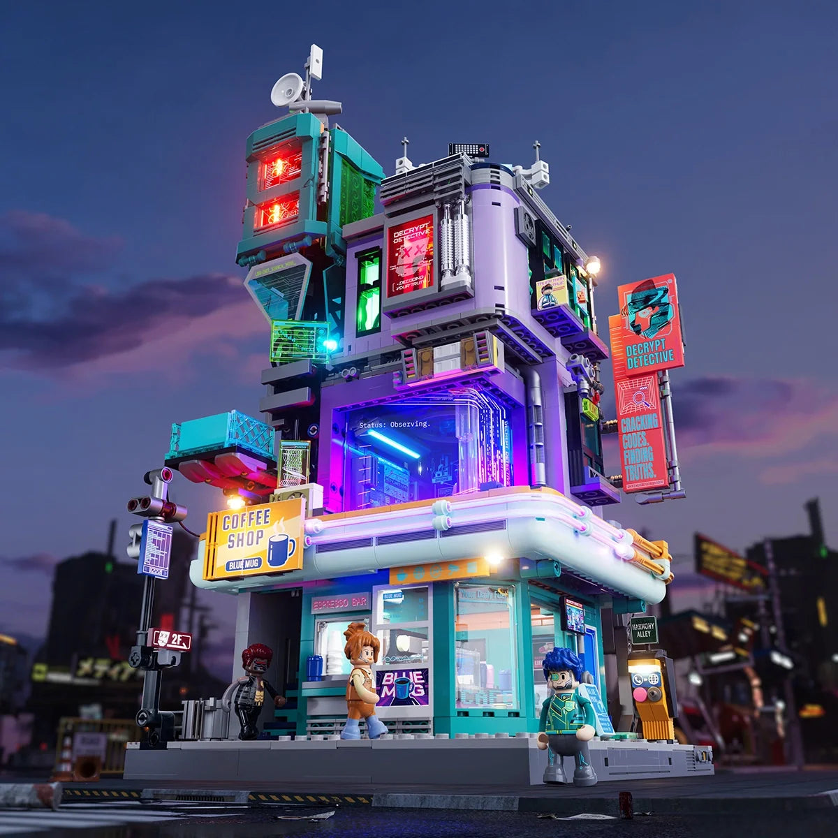 Lumibricks Detective's Office (2134 pcs) building set with built-in LED lights