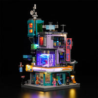 Lumibricks Detective's Office LED brick building set, 2134 pieces, Cyberpunk Neoncity display model, Australia