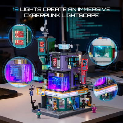 Detective's Office: 19 Lights Create an Immersive Cyberpunk Lightscape