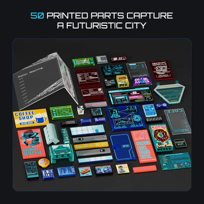 Detective's Office: 50 Printed Parts Capture a Futuristic City